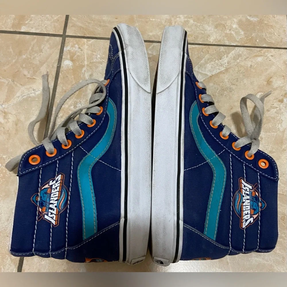 Rare Vans Limited Edition High‎ Top NY Islanders Hockey fisherman Youth 6